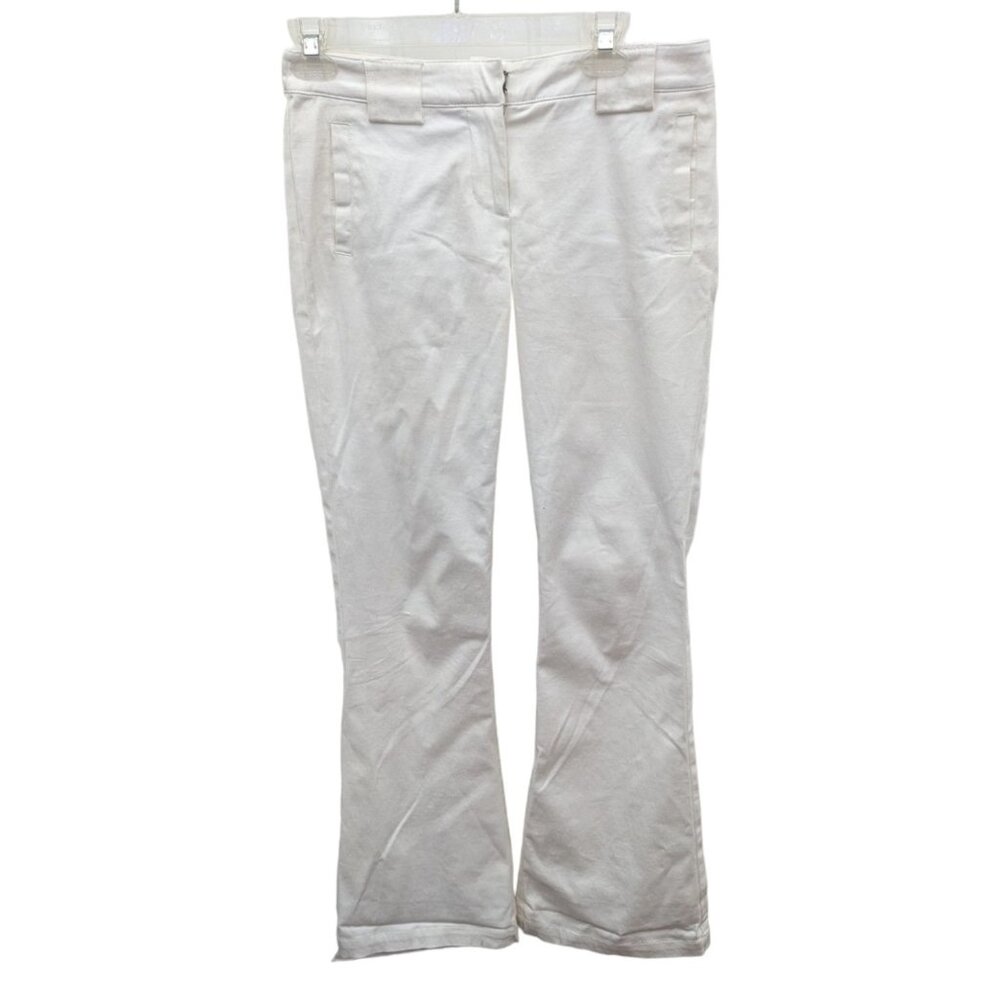 Vintage 1990s Y2K Zinc Flare Cotton Jeans Pants White Size 3